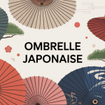 ombres japonaises traditionnelles wagasa sur fond bambou