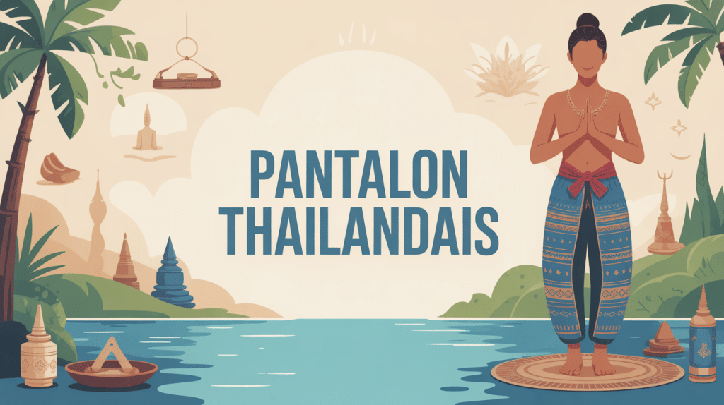 illustration pantalon thailandais confort style yoga voyage