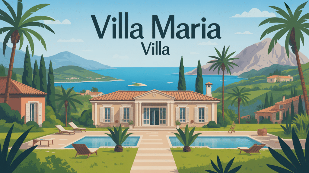 illustration villa maria villa paysages méditerranéens