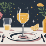 calorie 1 verre de vin blanc, représentation sur table illustrant équilibre alimentaire
