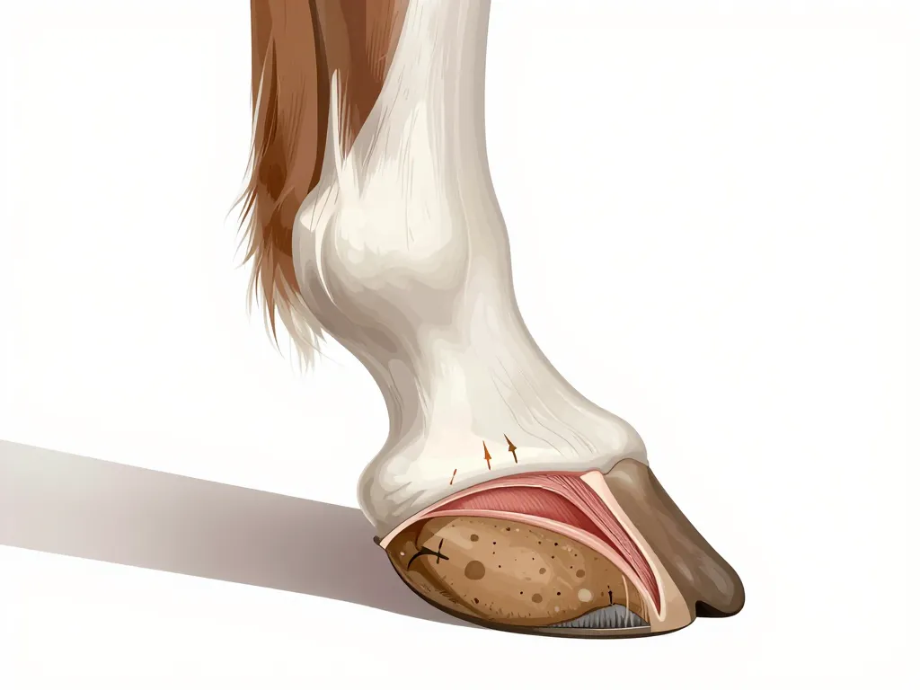 diagramme coupe fourche cheval anatomie