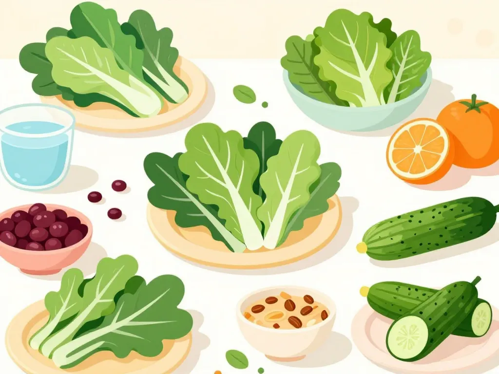 Table détox naturel pour nettoyer le corps avec aliments frais