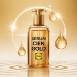 illustration premium sérum cien gold lidl avis élégante dorée