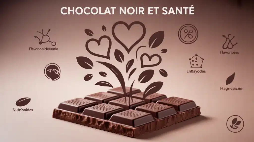 chocolat noir bienfaits et mefaits illustration