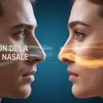 Deviation cloison nasale avant apres visage profil