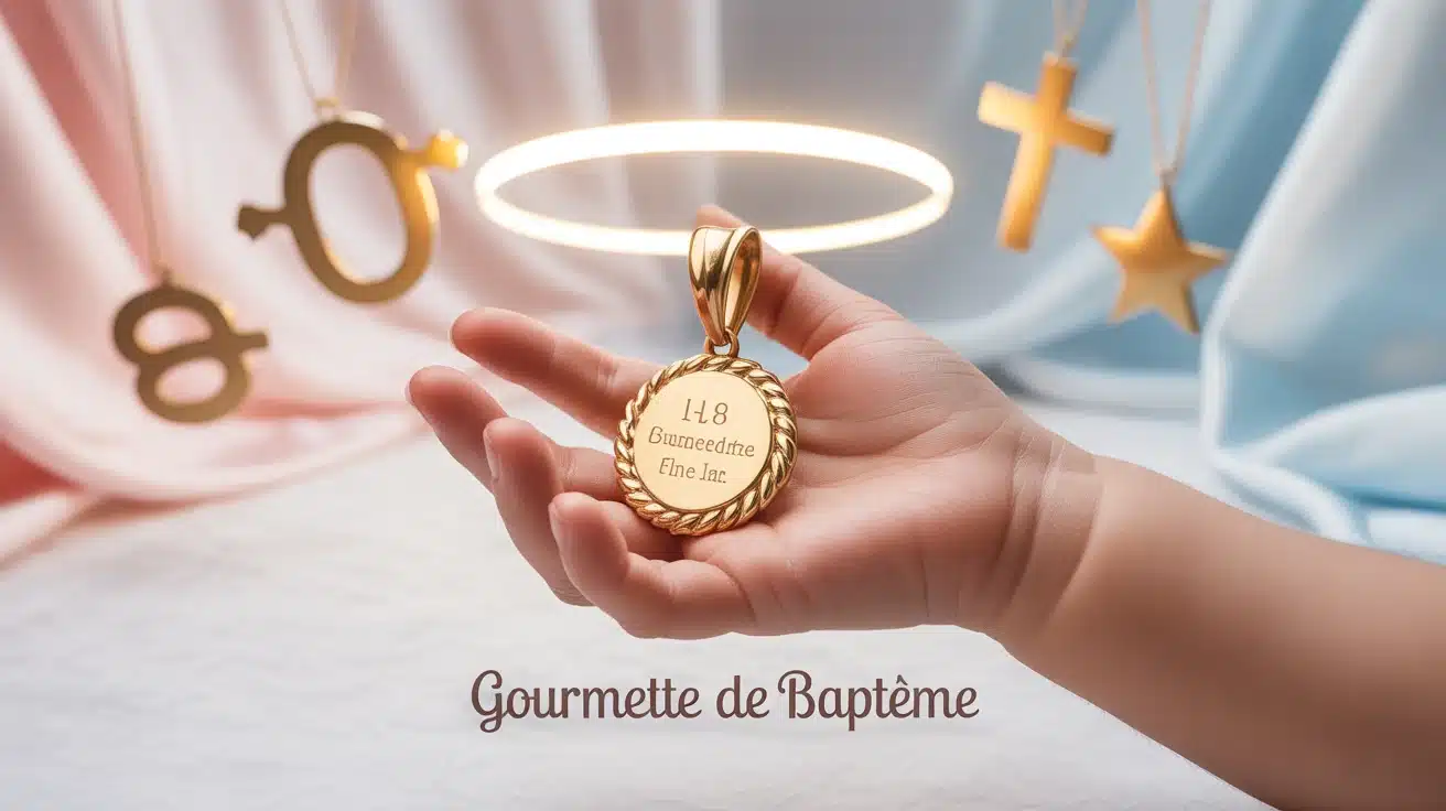 gourmette pour bapteme or 18 carats maille forçat