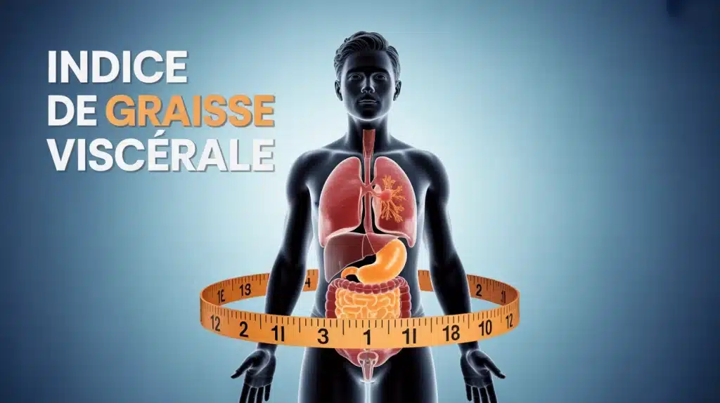 Indice de graisse viscerale silhouette et mesure tour de taille