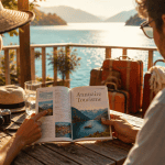 Annuaire tourisme consulté au bord d’un lac