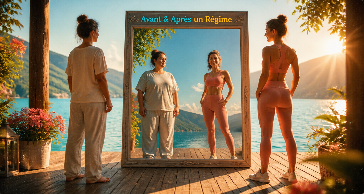 avant et apres un regime transformation miroir