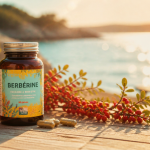 berberine perte de poids flacon sur table au bord du lac