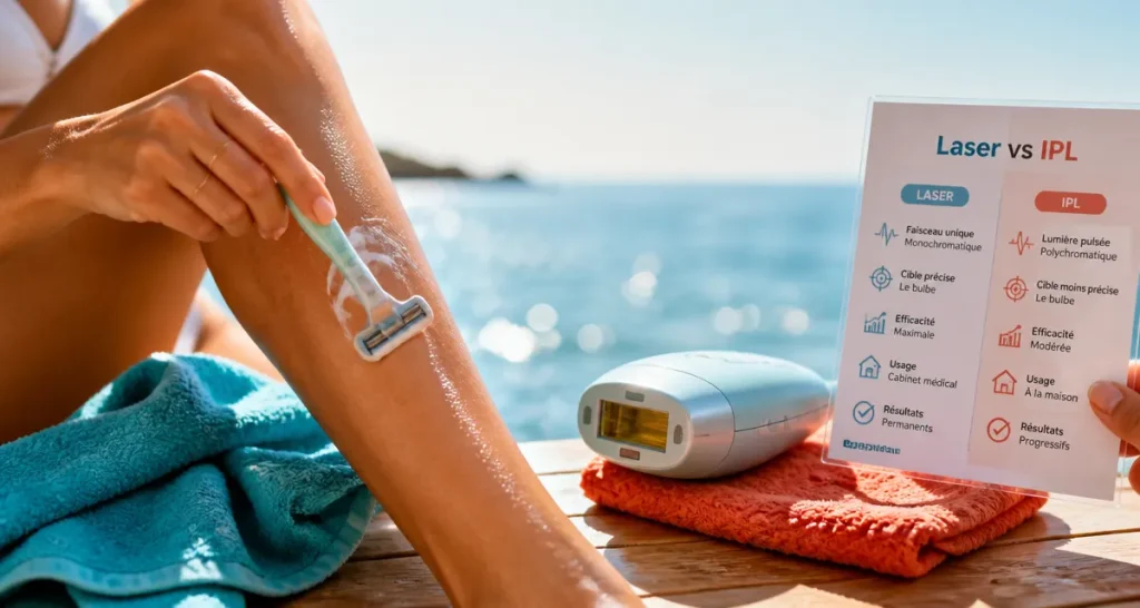 Meilleur épilateur laser : IPL vs laser, zone de jambe