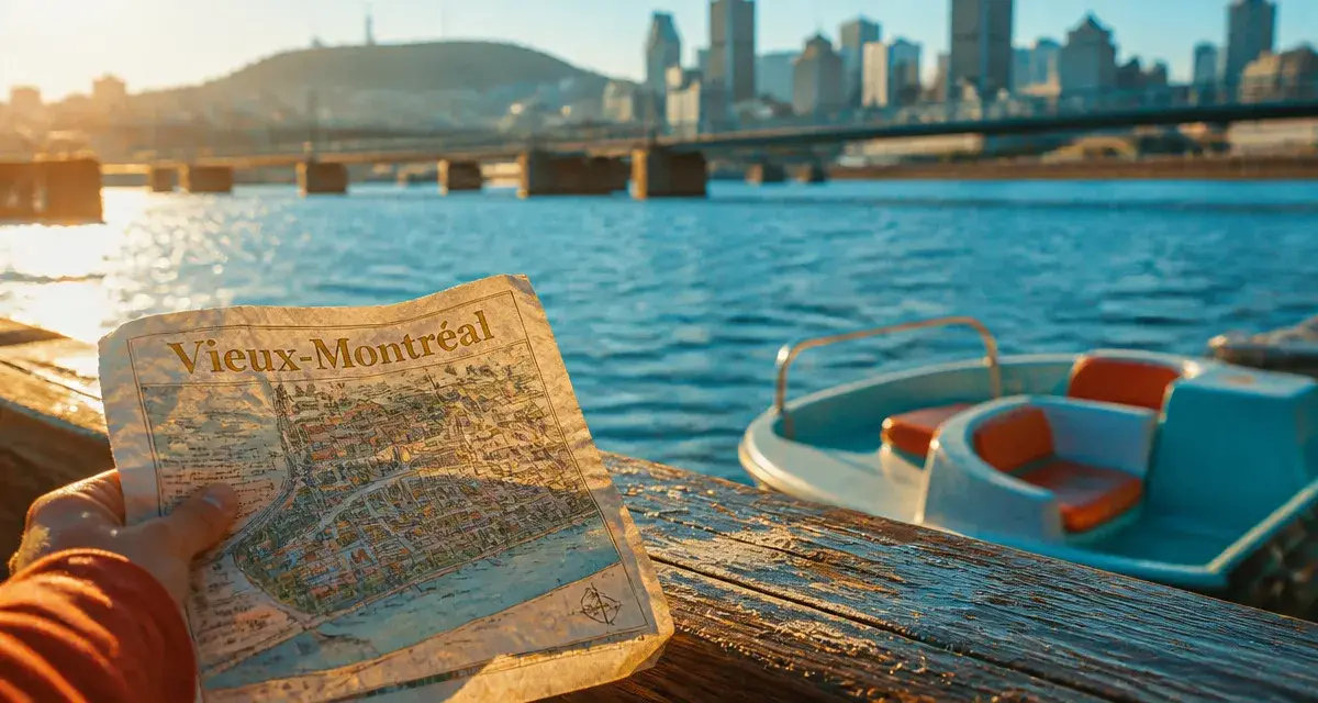 Que faire à Montréal : photo Vieux-Port au golden hour