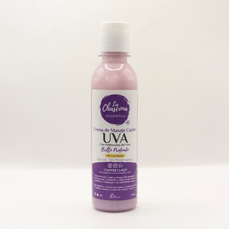 Crema de masaje capilar de Uva