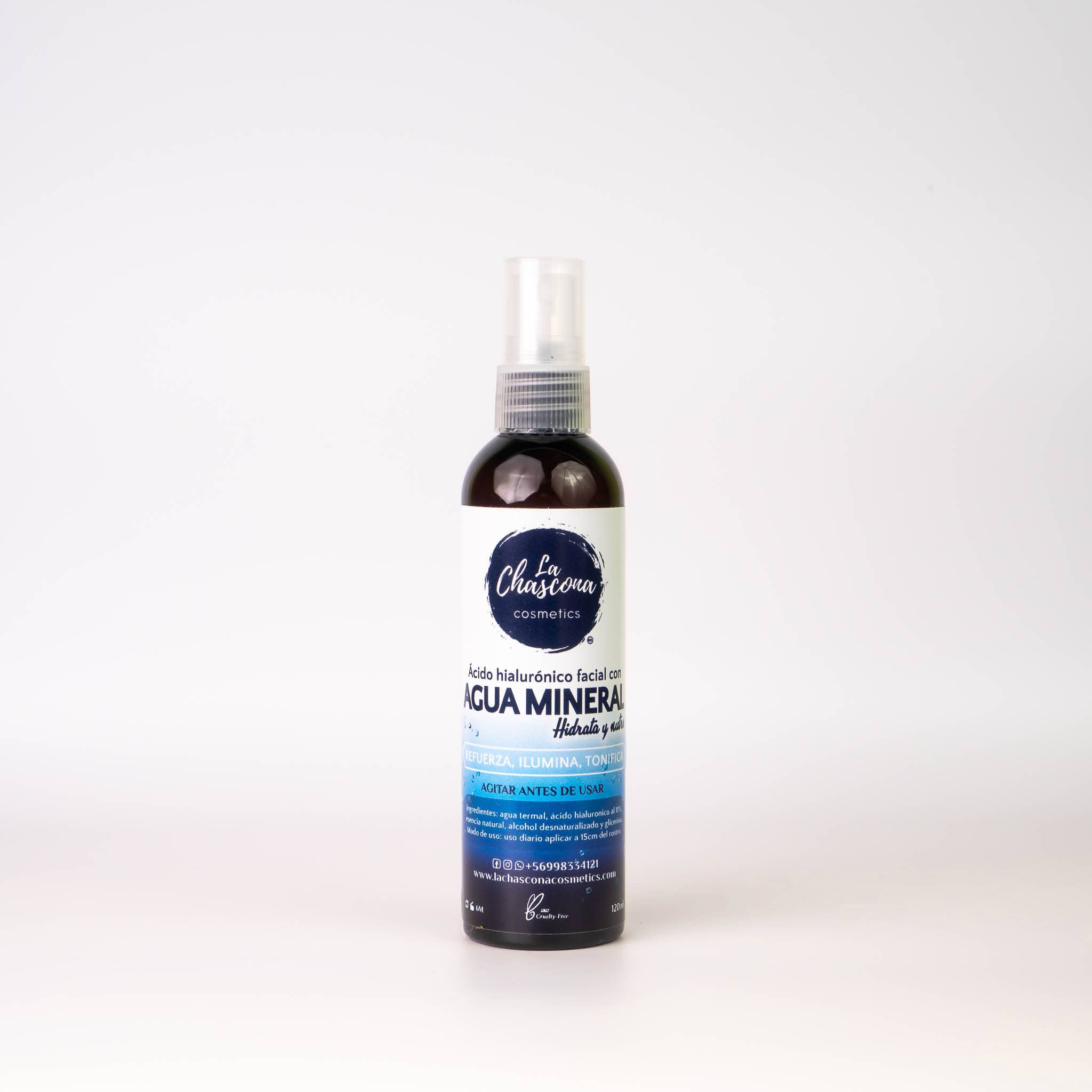 Bruma agua mineral con ácido hialurónico