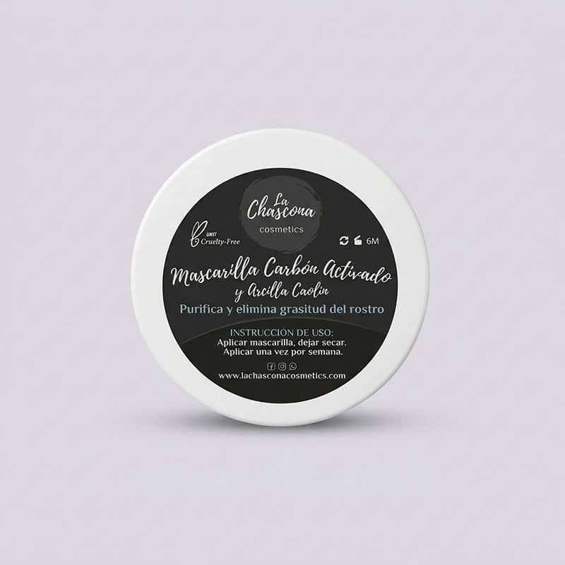 Mascarilla arcilla caolín con carbón activado