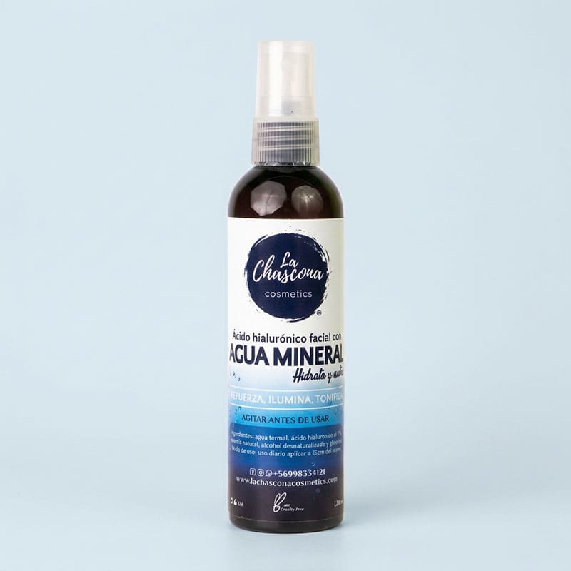 Bruma agua mineral con ácido hialurónico