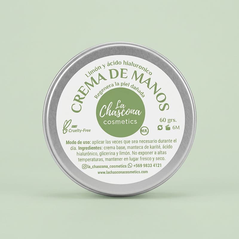Crema de manos con ácido hialurónico