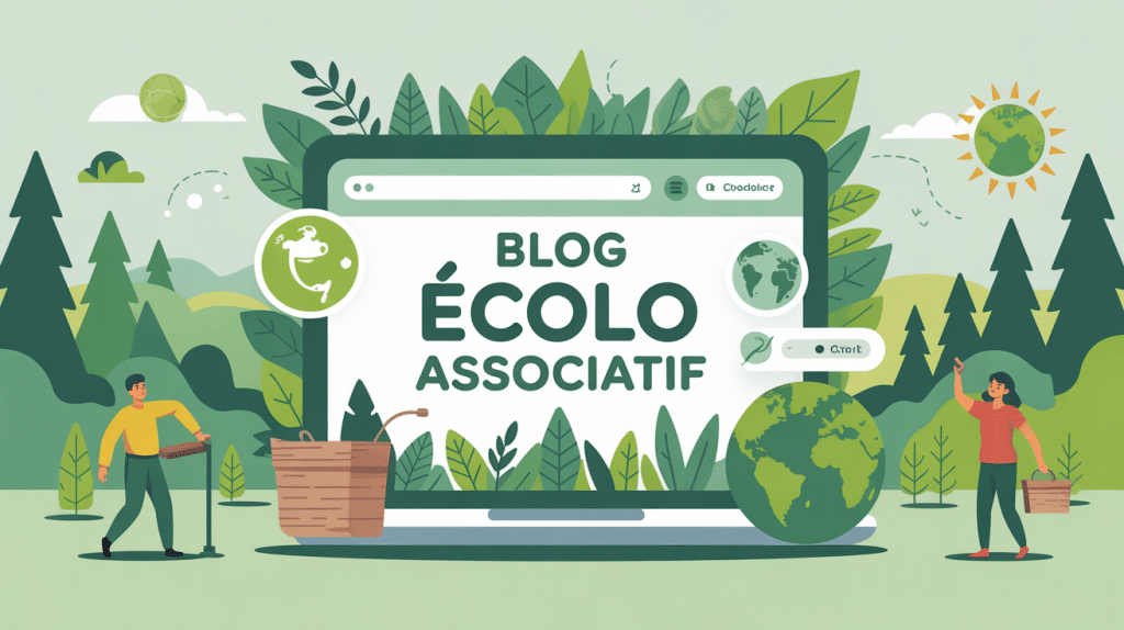 Visuel association blog écolo sur écran avec bénévoles