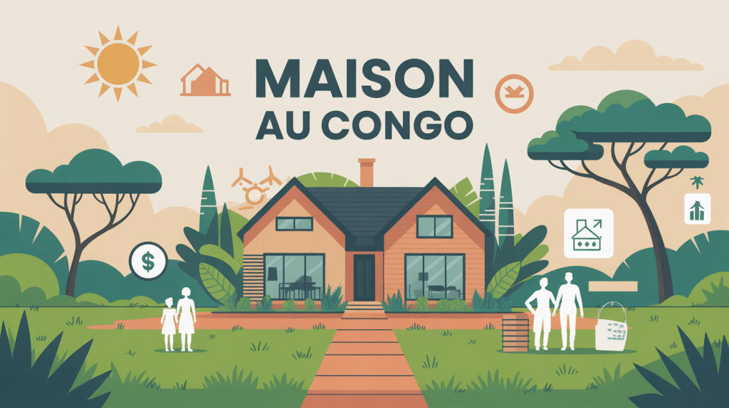 congo maison illustration moderne famille budget matériaux