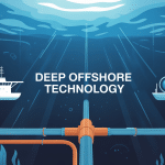 deep offshore technology : illustration d'infrastructures flottantes et de câbles sous-marins