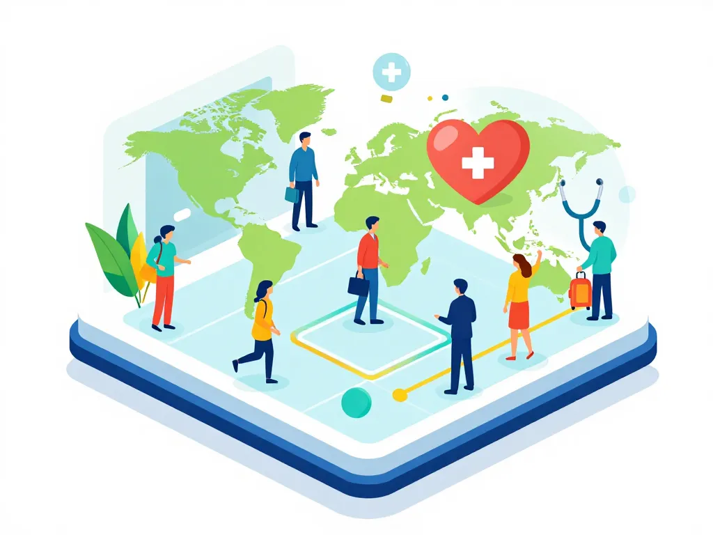 destination med infos univers santé et tourisme illustration