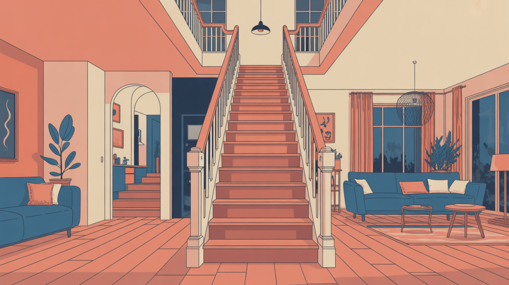 Fermer un escalier pour garder la chaleur dans une maison