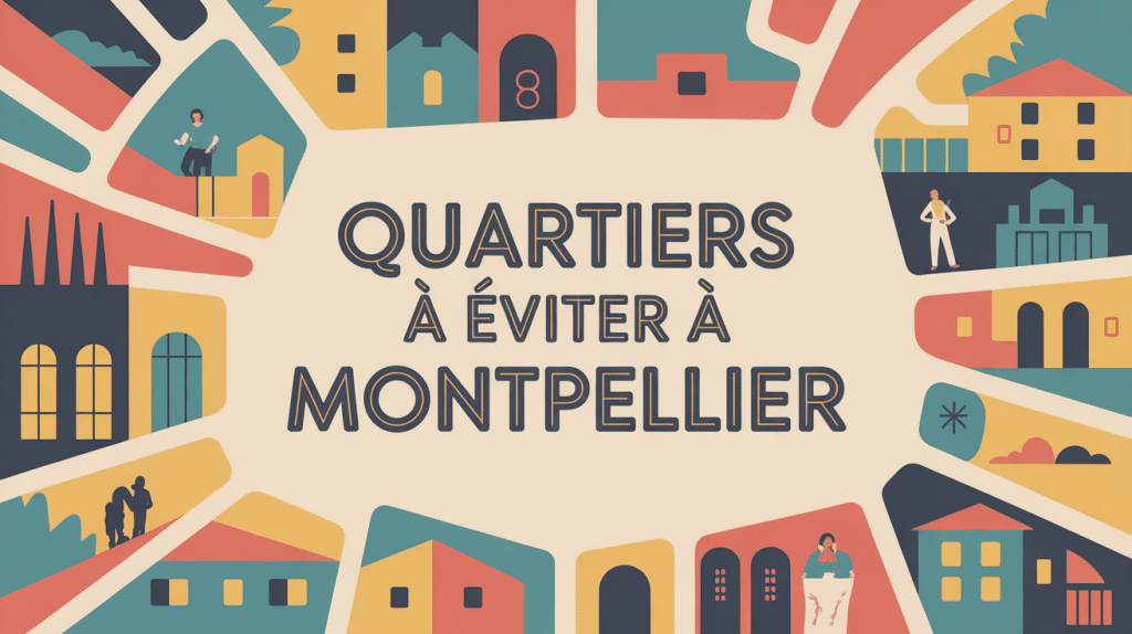 Carte stylisée montpellier quartier à éviter