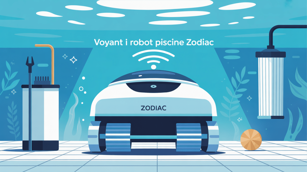 robot piscine zodiac voyant i clignote maintenance vector