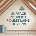 1 rouleau de laine de verre combien de m2 isolation illustration