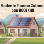 Illustration nombre de panneaux photovoltaïques pour 10000 kW sur maison