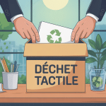 illustration dechet tactile papier et numérique