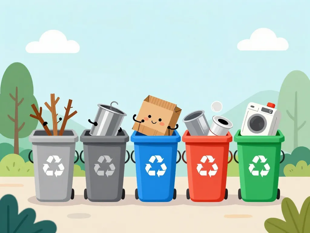 tri déchets déchèterie coublevie illustration