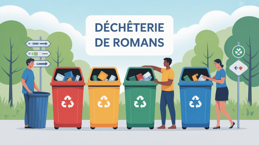 illustration déchèterie romans gestion déchets