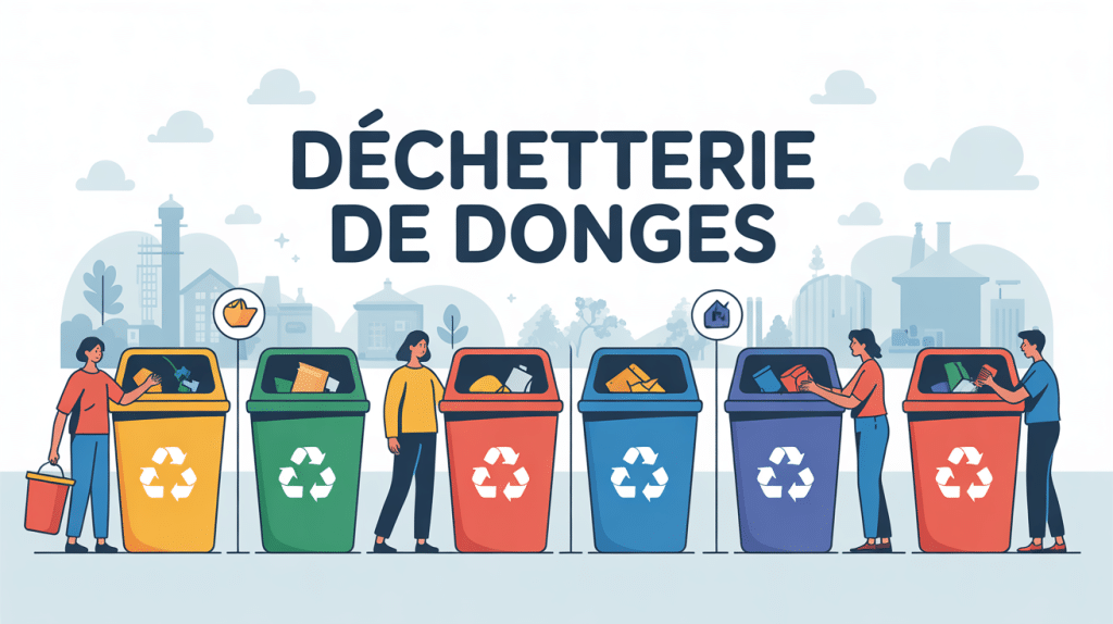 illustration gestion déchets déchetterie donges