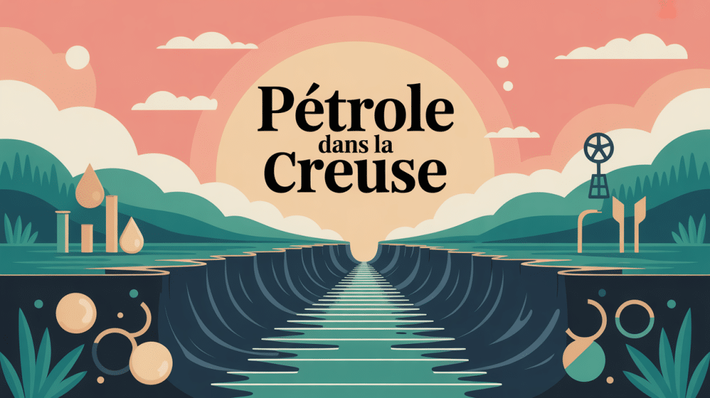 Illustration paysage stylisé petrole dans la Creuse