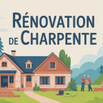 illustration renovation charpente maison bois