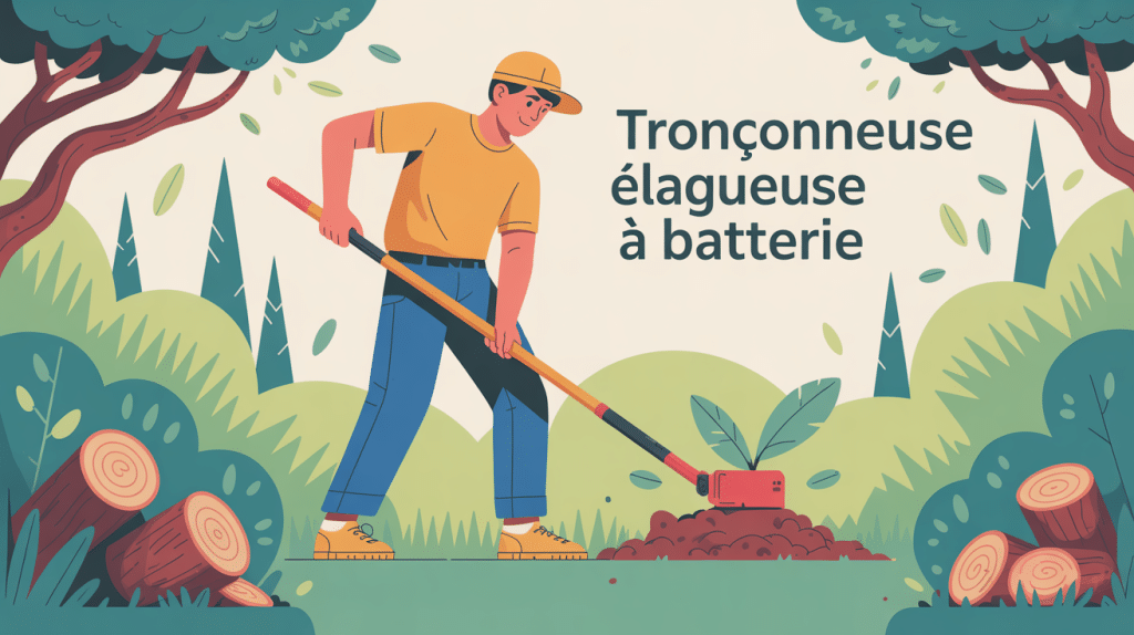 tronconneuse elagueuse batterie jardinier coupe branches