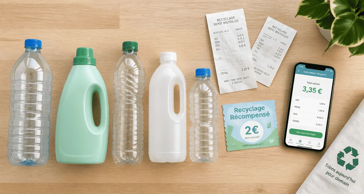 bouteille plastique recyclage tickets bons d'achat