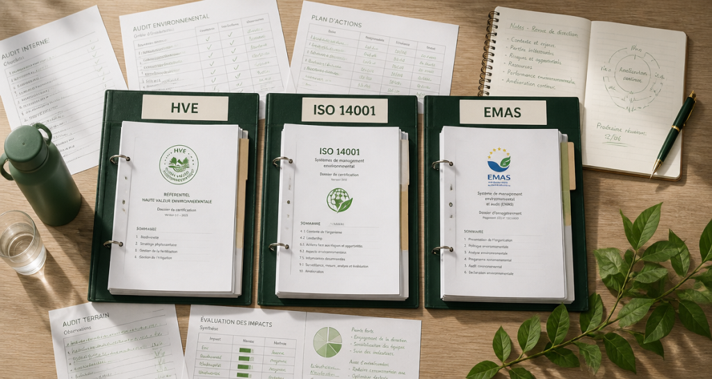 certification environnementale dossiers ISO 14001 HVE EMAS