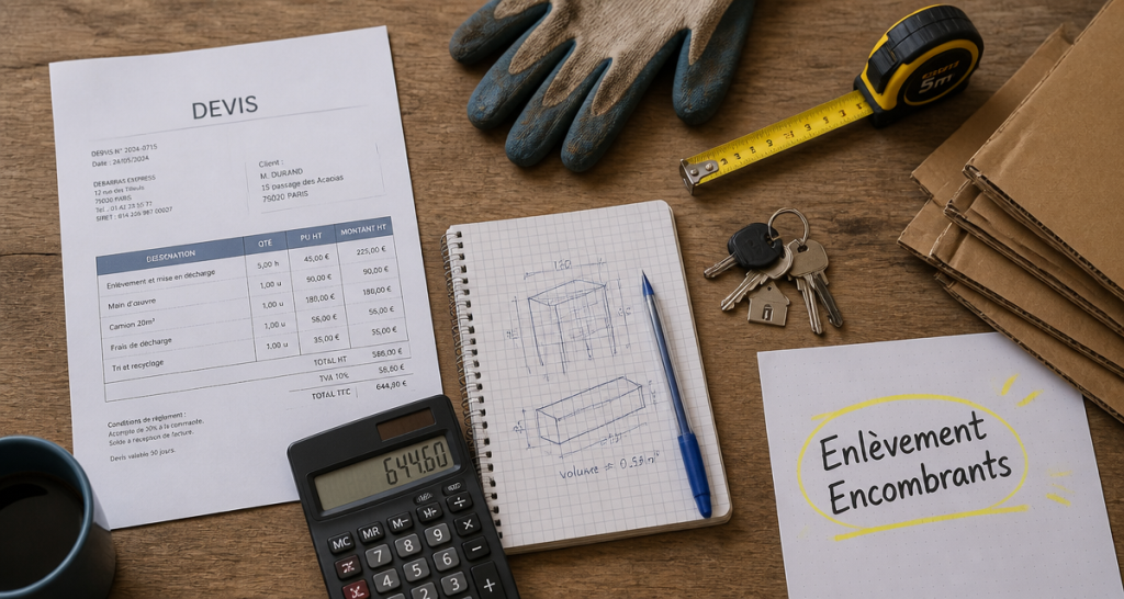 enlèvement encombrants à domicile prix devis et outils