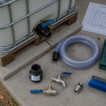 récupérateur d'eau 1000l cuve IBC vue dessus