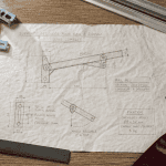 Tringle rideau sous pente, supports articulés et rails sur plan de travail