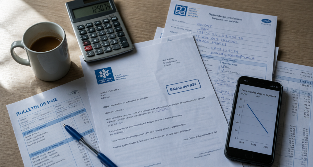 baisse des apls documents caf msa calculatrice