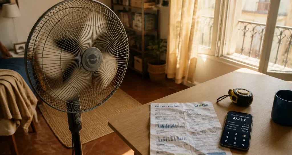 Consommation ventilateur et coût sur la facture d’électricité