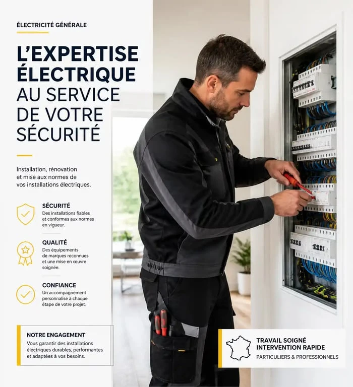 Électricien professionnel intervenant sur une installation électrique à Clamart