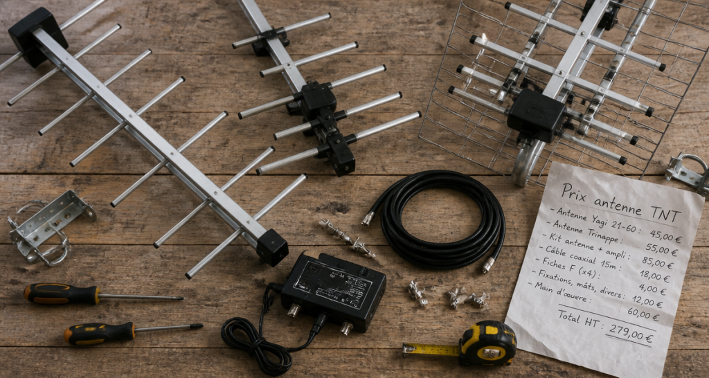 prix des antennes rateau modèles et accessoires sur plan de travail