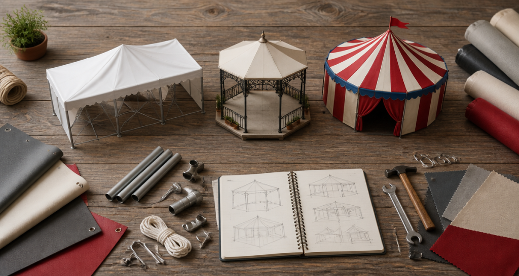 qu est ce qu un barnum maquette et matériaux sur table