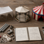 qu est ce qu un barnum maquette et matériaux sur table