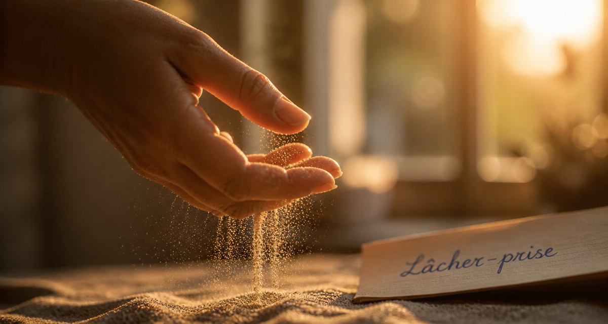 citation lacher prise main sable grains