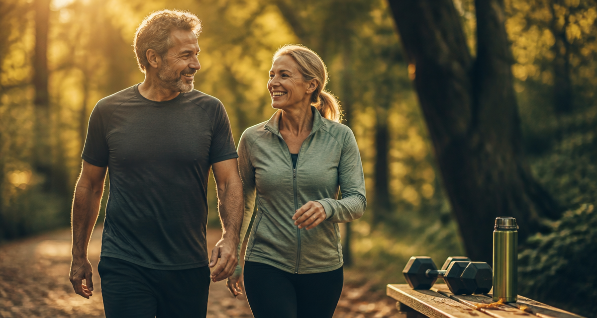 comment augmenter son metabolisme apres 50 ans couple marche parc